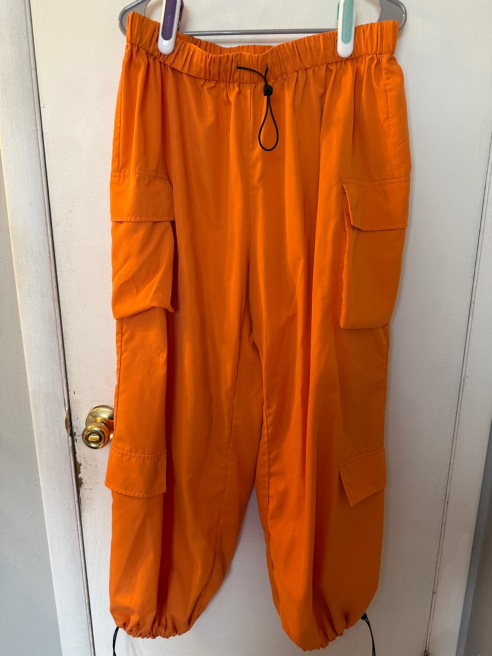 SHEIN EZwear Plus Flap Pocket Side Drawstring Waist